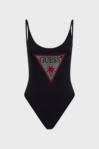 Guess One Piece Logolu İp Askılı E4GJ03MC040 Bayan Mayo E4GJ03 MC040 JBLK SİYAH - 10