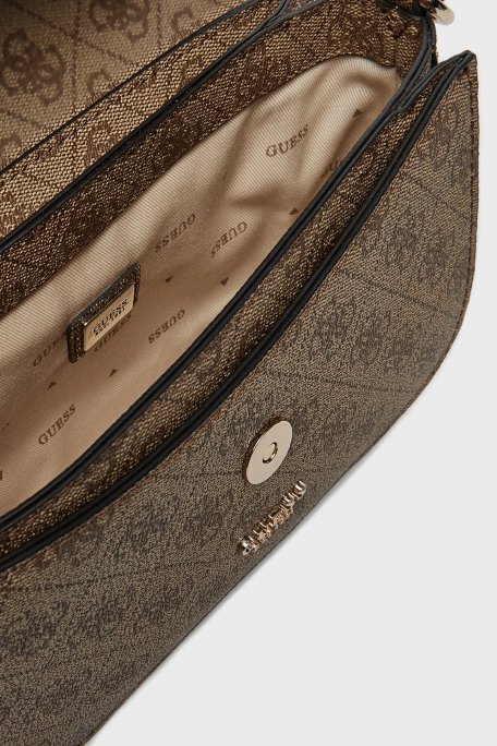 Guess Orlina 4G Logolu Çıkarılabilir Askılı Mini HWSG9540200 Bayan Çanta HWSG95 40200 LGW KAHVE - 5
