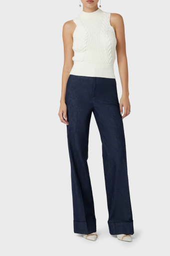 Marciano by Guess Ozuna Slim Fit Yarım Balıkçı Yaka Kolsuz Örgü 3BGR395618Z Bayan Kazak 3BGR39 5618Z G1CR BEYAZ - 6