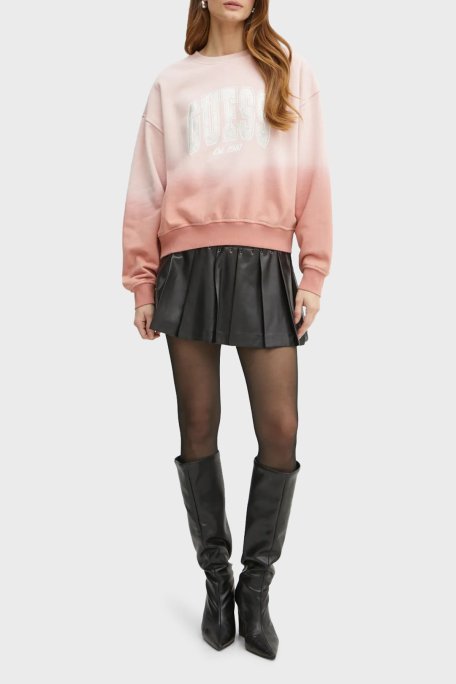 Guess Pamuklu Relaxed Fit Bisiklet Yaka Logolu W4BQ10KBY51 Bayan Sweat W4BQ10 KBY51 F6CU PEMBE - 2