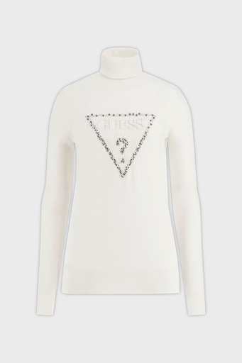 Guess Piper Taşlı Slim Fit Balıkçı Yaka W4BR03Z2NQ2 Bayan Kazak W4BR03 Z2NQ2 G012 EKRU - 10