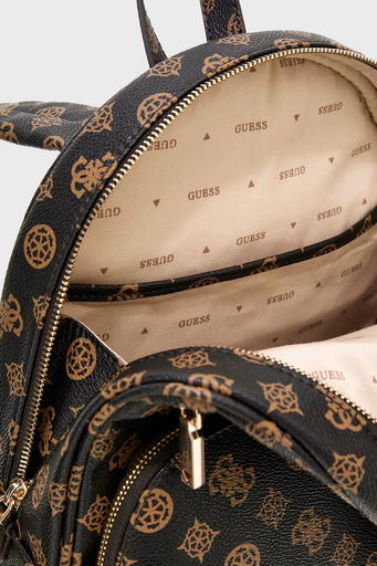Guess Power Logolu Mini Cüzdanlı Ayarlanabilir Çift Omuz Askılı HWPG9006320 Bayan Sırt Çantası HWPG90 06320 MLO KAHVE - 3