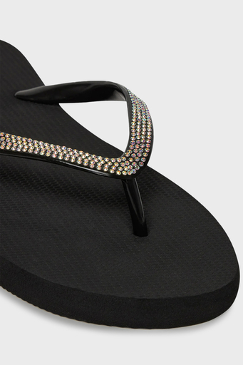 Guess Rhinestone Taşlı Parmak Arası E5GZ05BB00F Bayan Terlik E5GZ05 BB00F JBLK SİYAH - 5