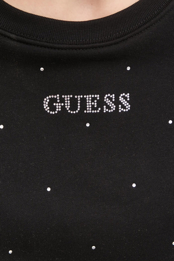 Guess Rhinestones Pamuk Karışımlı Relaxed Fit Tamamı Taşlı V5RQ08KCLJ0 Bayan Sweat V5RQ08 KCLJ0 JBLK SİYAH - 5