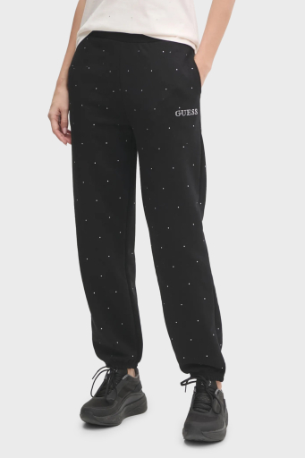 Guess Rhinestones Relaxed Fit Tamamı Taşlı Jogger V5RB08KCLJ0 Bayan Pantolon V5RB08 KCLJ0 JBLK SİYAH - 1