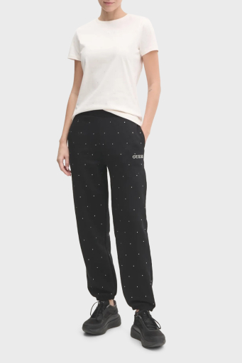 Guess Rhinestones Relaxed Fit Tamamı Taşlı Jogger V5RB08KCLJ0 Bayan Pantolon V5RB08 KCLJ0 JBLK SİYAH - 2