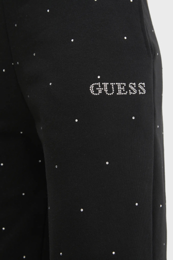 Guess Rhinestones Relaxed Fit Tamamı Taşlı Jogger V5RB08KCLJ0 Bayan Pantolon V5RB08 KCLJ0 JBLK SİYAH - 4