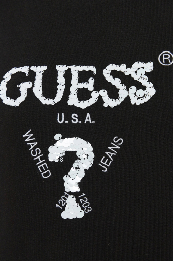 Guess Sarah CN Pamuklu Regular Fit Payetli V4BQ11KCHX0 Bayan Sweat V4BQ11 KCHX0 JBLK SİYAH - 20