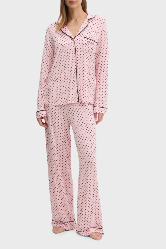 Guess Sasha Kalpli Regular Fit Yüksek Bel Bol Paça Modal O5RX08KCIN2 Bayan Pijama Takımı O5RX08 KCIN2 P6EG PUDRA - 1
