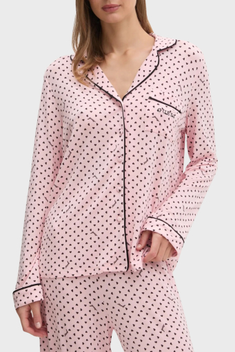 Guess Sasha Kalpli Regular Fit Yüksek Bel Bol Paça Modal O5RX08KCIN2 Bayan Pijama Takımı O5RX08 KCIN2 P6EG PUDRA - 2
