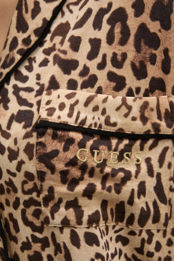 Guess Sasha Leopar Desenli Regular Fit Yüksek Bel Bol Paça Modal O5RX08KCIN2 Bayan Pijama Takımı O5RX08 KCIN2 P1KN LEOPAR - 6