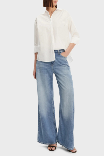 Guess Silvia % 100 Pamuk Taşlı Comfort Fit W5GH42WGWS0 Bayan Gömlek W5GH42 WGWS0 G011 BEYAZ - 3