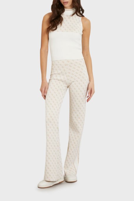 Guess Sl Rn Lise Logolu Slim Fit Triko W3YR26Z37K0 Bayan Kazak W3YR26 Z37K0 F1GL EKRU - 2