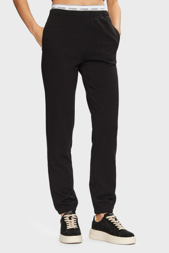 Guess Sofia Pamuklu Regular Fit Yüksek Bel Lastikli Paça Jogger O5RB01KCO31 Bayan Pantolon O5RB01 KCO31 JBLK SİYAH - 1