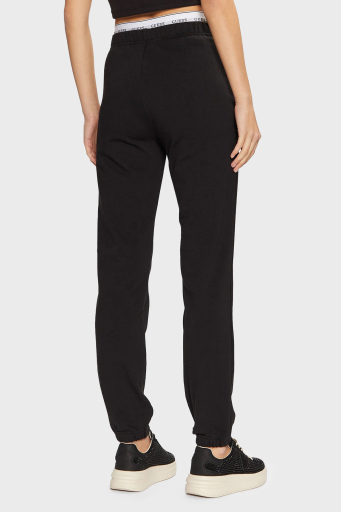 Guess Sofia Pamuklu Regular Fit Yüksek Bel Lastikli Paça Jogger O5RB01KCO31 Bayan Pantolon O5RB01 KCO31 JBLK SİYAH - 3