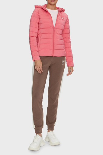 Guess Solid Regular Fit Çıkarılabilir Kapüşonlu V4YL04WF3X0 Bayan Mont V4YL04 WF3X0 G65P PEMBE - 9