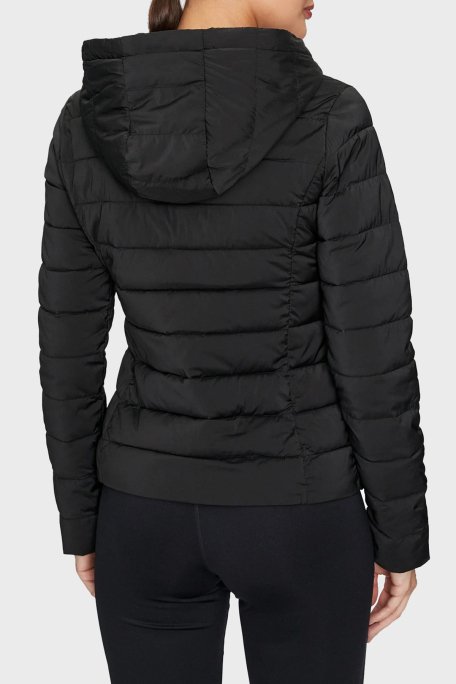 Guess Solid Regular Fit Çıkarılabilir Kapüşonlu V4YL04WF3X0 Bayan Mont V4YL04 WF3X0 JBLK SİYAH - 4