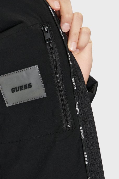 Guess Solid Regular Fit Çıkarılabilir Kapüşonlu V4YL04WF3X0 Bayan Mont V4YL04 WF3X0 JBLK SİYAH - 7