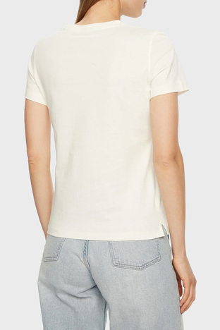 Guess - Guess Ss Cn Triangle % 100 Pamuk Regular Fit Logolu W5RI10I3Z14 Bayan T Shirt W5RI10 I3Z14 G012 EKRU (1)