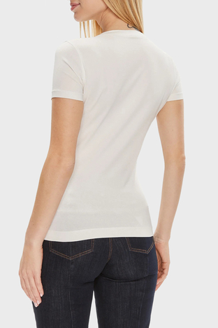 Guess - Guess Ss Cn Tropical Pamuklu Slim Fit W4GI62J1314 Bayan T Shirt W4GI62 J1314 G012 BEYAZ (1)