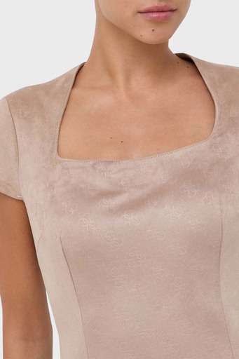 Guess Ss Luna Jakarlı Slim Fit Mini Bayan Elbise W3YK0IWFIY0 A10L VİZON - 4