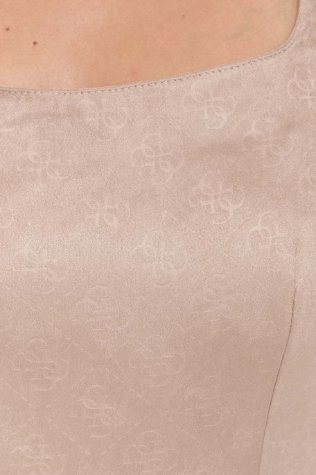 Guess Ss Luna Jakarlı Slim Fit Mini Bayan Elbise W3YK0IWFIY0 A10L VİZON - 5