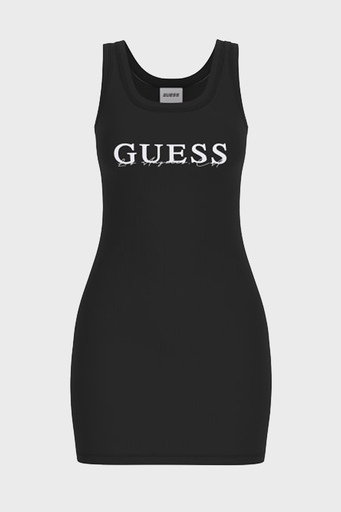 Guess Sunflower % 100 Pamuk Slim Fit Logolu Mini V5GK06K8RT2 Bayan Elbise V5GK06 K8RT2 JBLK SİYAH - 5