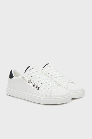 Guess - Guess Todi Logolu Fermuar Detaylı Sneaker FMFTODELE12 Erkek Ayakkabı FMFTOD ELE12 WHBLA BEYAZ-SİYAH (1)