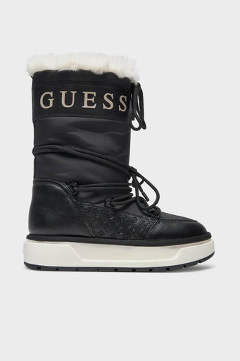 Guess Undelo Logolu Bağcıklı Yumuşak Tüylü FLFUELELE11 Bayan Kar Botu FLFUEL ELE11 BLACK SİYAH - 1