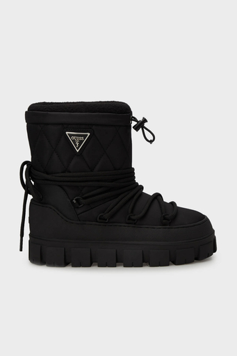 Guess Uniques Logolu Yumuşak Tüylü Bağcıklı FLFUNIFAB10 Bayan Kar Botu FLFUNI FAB10 BLACK SİYAH - 1