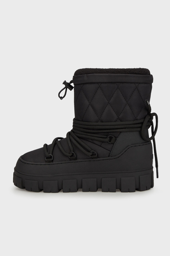 Guess Uniques Logolu Yumuşak Tüylü Bağcıklı FLFUNIFAB10 Bayan Kar Botu FLFUNI FAB10 BLACK SİYAH - 3