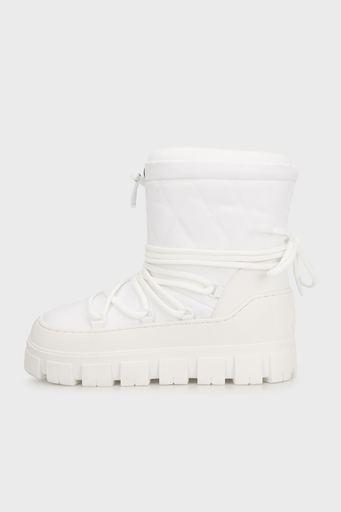 Guess Uniques Logolu Yumuşak Tüylü Bağcıklı FLFUNIFAB10 Bayan Kar Botu FLFUNI FAB10 WHITE BEYAZ - 3