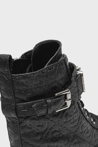 Guess Vaires Logolu Bağcıklı FLTSOMFAL10 Bayan Bot FLTSOM FAL10 BLACK SİYAH - 5