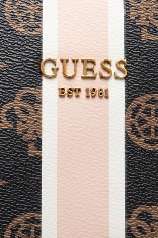 Guess - Guess Vikky Logolu Fermuarlı Bayan Sırt Çantası HWBP6995320 MLO KAHVE (1)