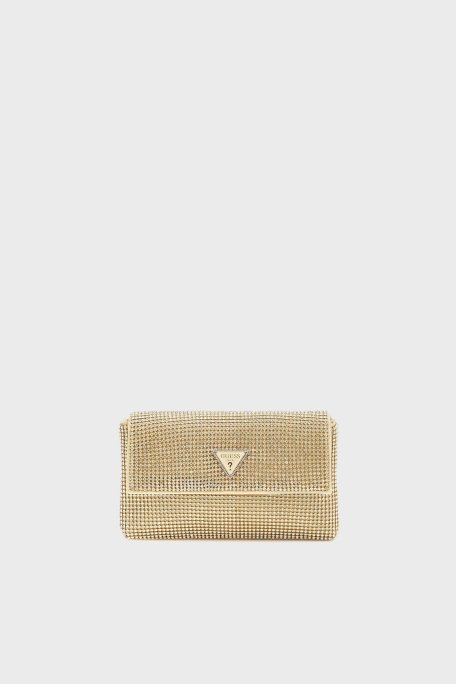 Guess Zalina Taşlı Çıkarılabilir Zincir Askılı Mini HWRP9350700 Bayan Çanta HWRP93 50700 GOL GOLD - 7