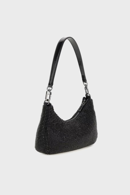 Guess Zalina Taşlı Mini Omuz Askılı HWRB9350720 Bayan Çanta HWRB93 50720 BLA SİYAH - 3