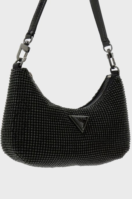 Guess Zalina Taşlı Mini Omuz Askılı HWRB9350720 Bayan Çanta HWRB93 50720 BLA SİYAH - 5