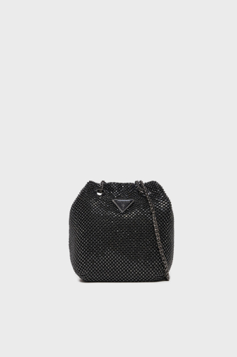 Guess Zalina Zincir Askılı Taşlı Mini HWRB9350750 Bayan Çanta HWRB93 50750 BLA SİYAH - 1