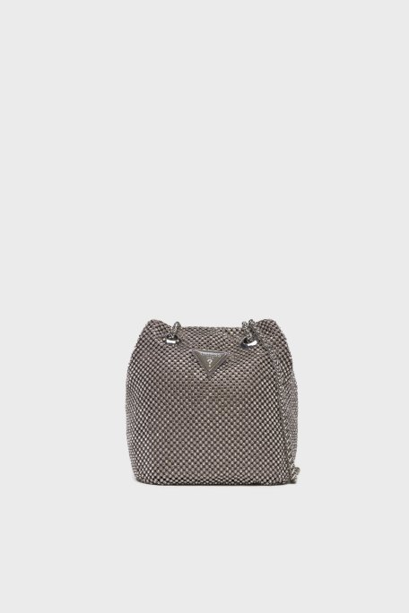 Guess Zalina Zincir Askılı Taşlı Mini HWRY9350750 Bayan Çanta HWRY93 50750 SIL GÜMÜŞ - 1