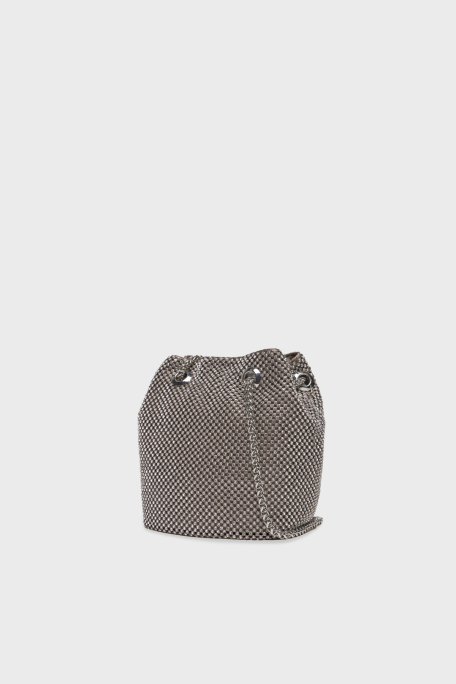 Guess Zalina Zincir Askılı Taşlı Mini HWRY9350750 Bayan Çanta HWRY93 50750 SIL GÜMÜŞ - 3