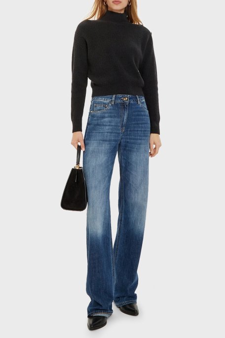 Guess Zylee Yün Karışımlı Regular Fit Balıkçı Yaka W4BR39Z2WX0 Bayan Kazak W4BR39 Z2WX0 JBLK SİYAH - 2