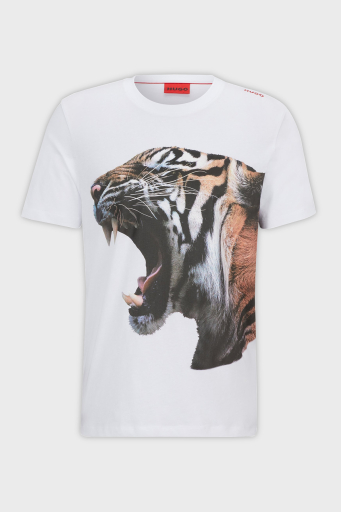 Hugo % 100 Pamuk Regular Fit Bisiklet Yaka Erkek T Shirt 50494577 100 BEYAZ - 10