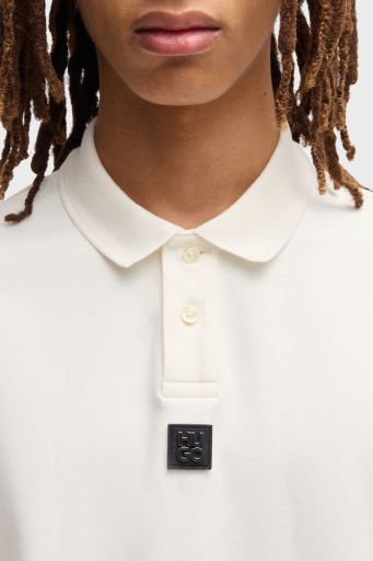 Hugo % 100 Pamuk Regular Fit Düğmeli Erkek Polo Yaka T Shirt 50517638 102 BEYAZ - 4