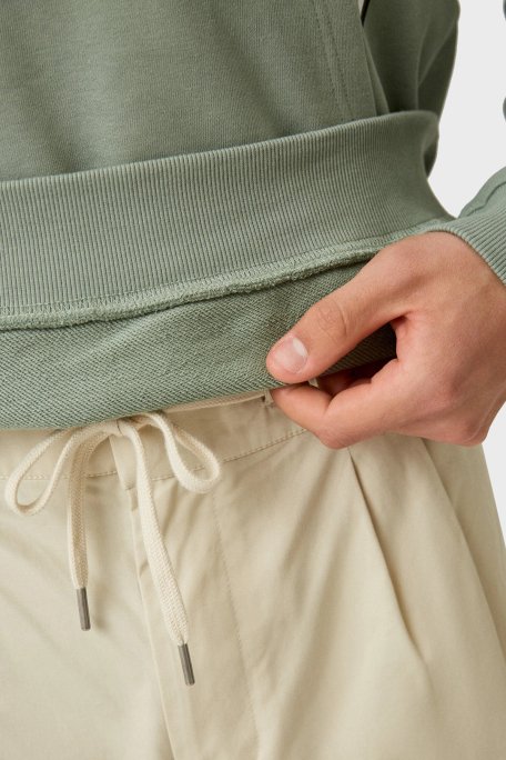 Hugo % 100 Pamuk Relaxed Fit Kanguru Cepli Kapüşonlu Erkek Sweat 50494559 330 AÇIK YEŞİL - 4