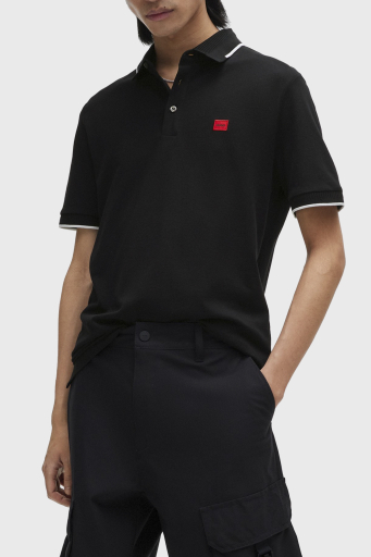 Hugo % 100 Pamuk Slim Fit Erkek Polo Yaka T Shirt 50490775 002 SİYAH - 6