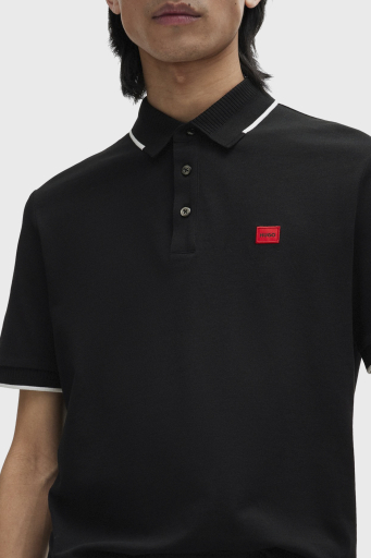 Hugo % 100 Pamuk Slim Fit Erkek Polo Yaka T Shirt 50490775 002 SİYAH - 8