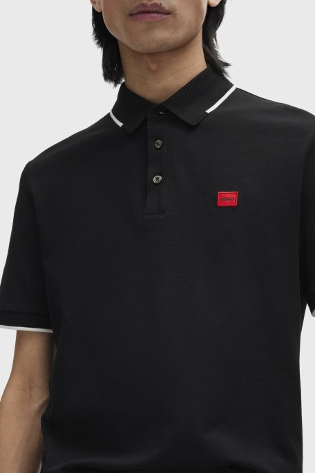 Hugo % 100 Pamuk Slim Fit Erkek Polo Yaka T Shirt 50490775 002 SİYAH - 3