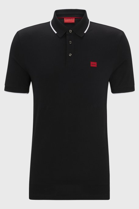 Hugo % 100 Pamuk Slim Fit Erkek Polo Yaka T Shirt 50490775 002 SİYAH - 5
