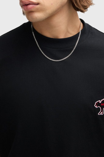 Hugo % 100 Pamuklu Regular Fit Erkek T Shirt 50518963 001 SİYAH - 4