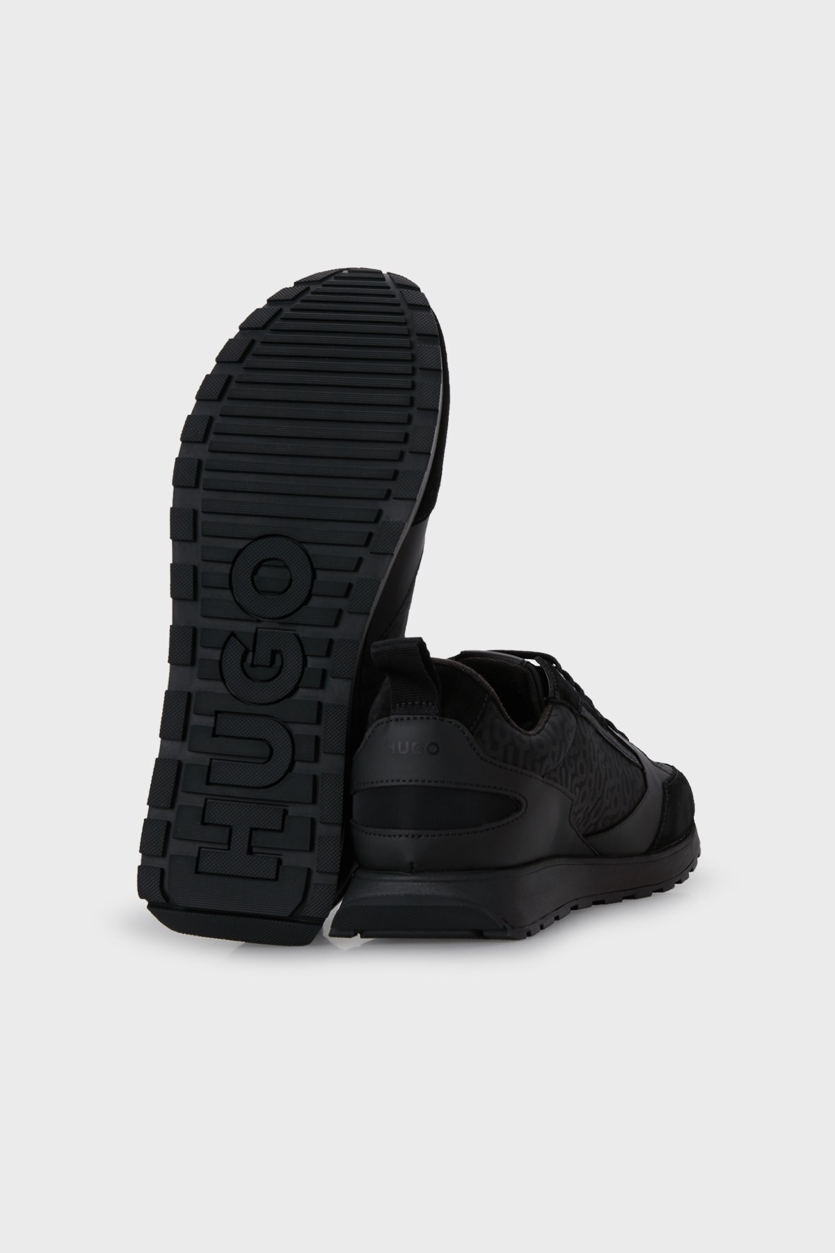 Hugo Baskılı Deri Sneaker Erkek Ayakkabı 50474057 001 SİYAH